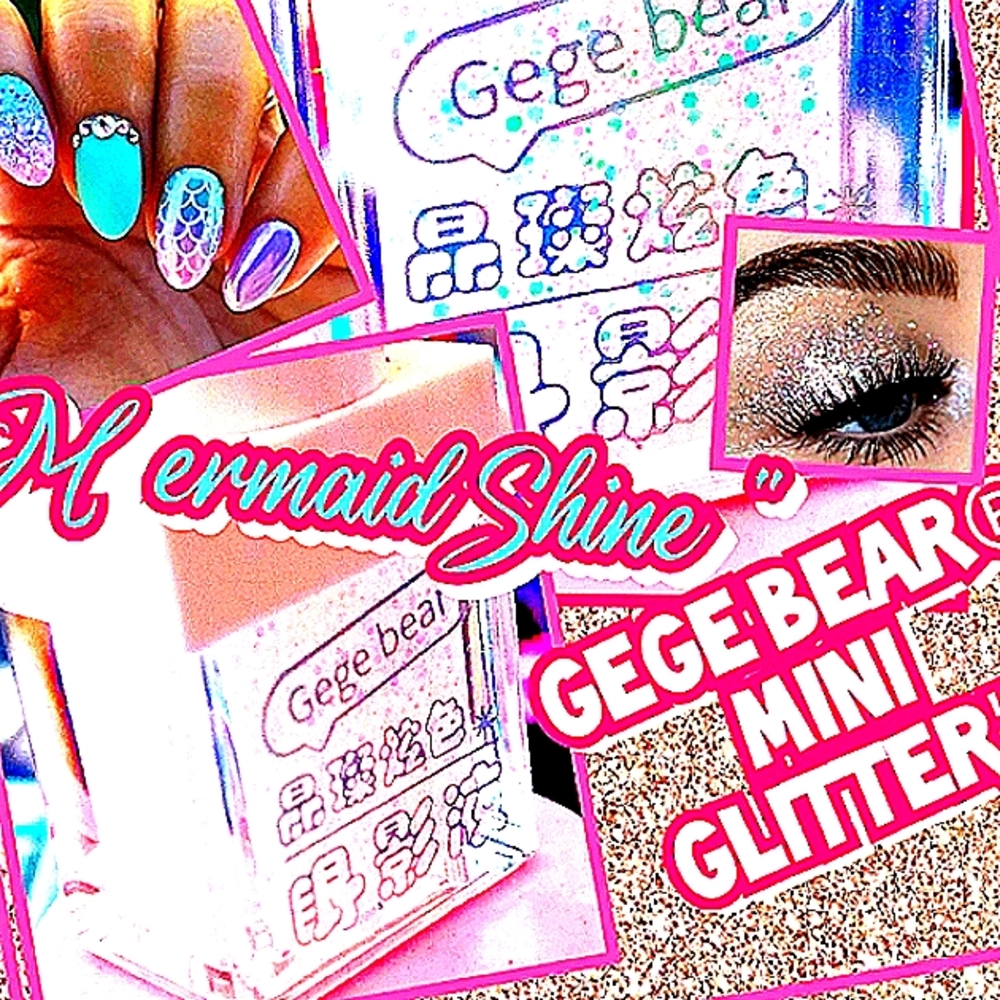 💖 GLITTER Gege Bear Mini Brush Glitter in "Mermaid Shine"🧜‍♀️🧜‍♂️🧜